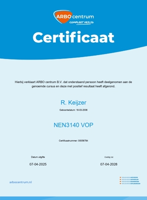 Certificaat R. Keijzer 00056784 Vop Page 0001
